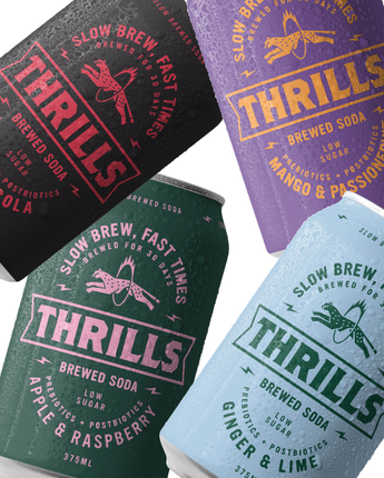 Thrills Brewed Soda SAMPLER PACK 375ml x 12
