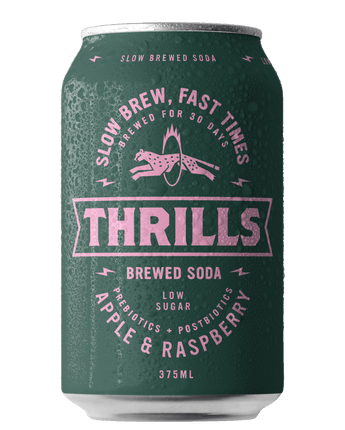 Thrills Brewed Soda Apple & Raspberry 375ml x 12