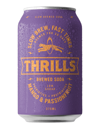 Thrills Brewed Soda MANGO & PASSIONFRUIT 375ml x 12